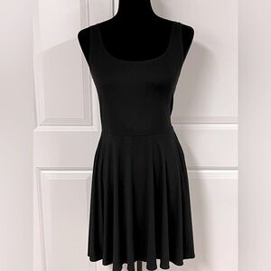 tobi black skater dress Tobi Women XS Skater Dress Black Mini Lace Scalloped Cutout Illusion Neck  NEW